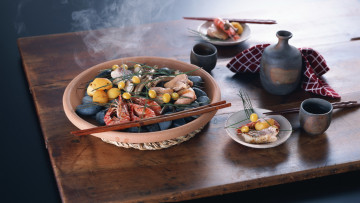 Картинка еда рыба морепродукты суши роллы креветки