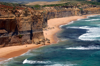 Картинка lime stone coast природа побережье береговая линия плато пляж скалы