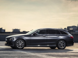 обоя автомобили, mercedes-benz, c, 220, s205, uk-spec, estate, se, bluetec, темный, 2014г