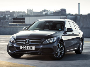 обоя автомобили, mercedes-benz, uk-spec, estate, se, bluetec, c, 220, темный, 2014г, s205