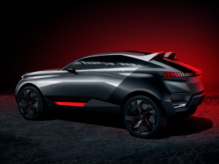 обоя автомобили, peugeot, quartz, темный, concept, 2014г