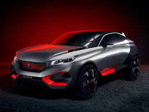 обоя автомобили, peugeot, темный, 2014г, concept, quartz