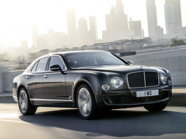 Обои картинки фото автомобили, bentley, mulsanne, speed, 2014г, темный