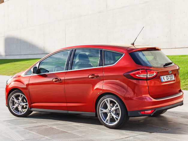 Обои картинки фото автомобили, ford, c-max, 2015г, красный