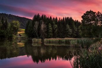 Картинка природа реки озера озеро горы отражение облака закат