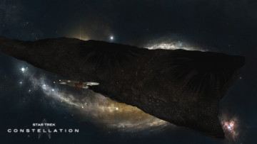 Картинка видео+игры star+trek+constellation космический корабль полет вселенная планета поверхность