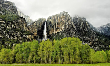 Картинка природа водопады гора лес водопад