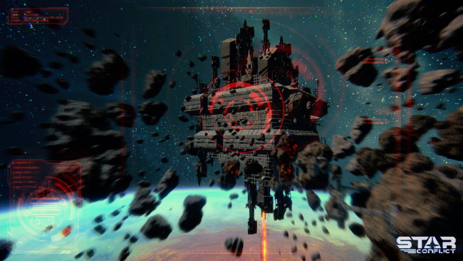 Обои картинки фото видео игры, star conflict, вселенная, метеориты