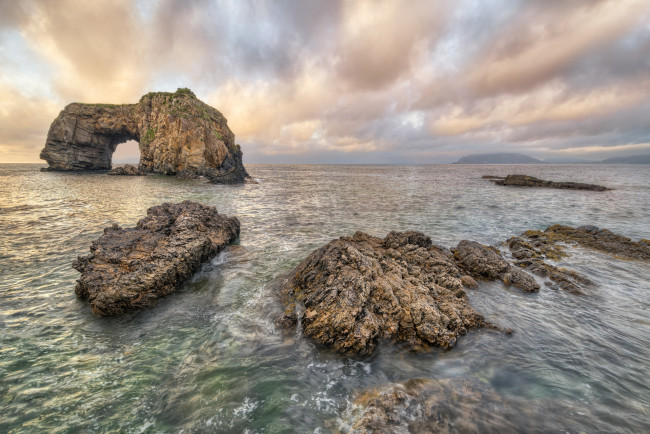Обои картинки фото природа, побережье, океан, скала, арка