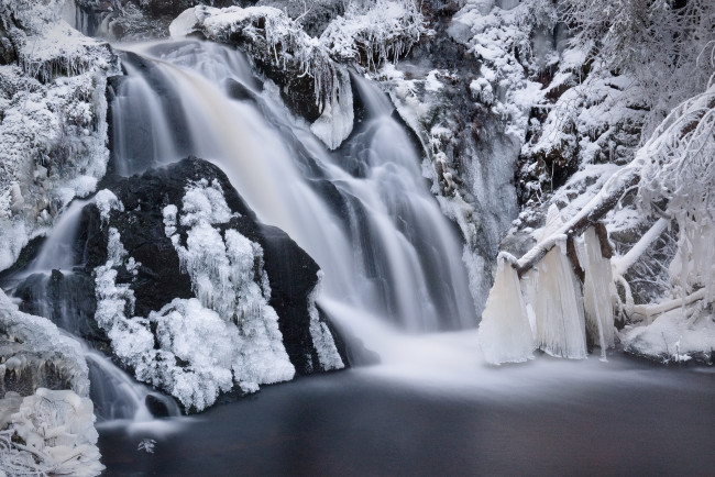 Обои картинки фото природа, водопады, зима, лёд, водопад