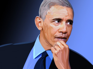 Картинка рисованное люди президент лицо барак обама barack obama