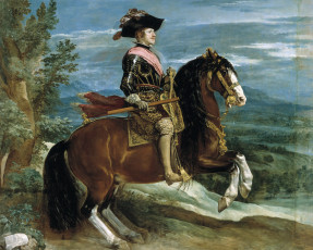 Картинка рисованное живопись конный портрет филиппа iv картина диего веласкес