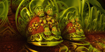 Картинка 3д+графика абстракция+ abstract фон цвет форма green dream