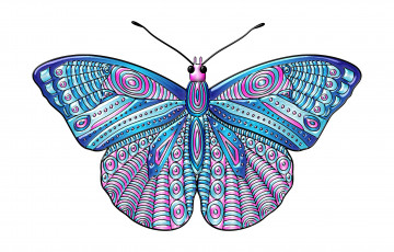 Картинка векторная+графика животные+ animals фон бабочка