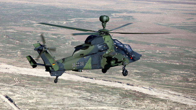 Обои картинки фото eurocopter tiger, авиация, вертолёты, вертолет, ввс, германии, боевая