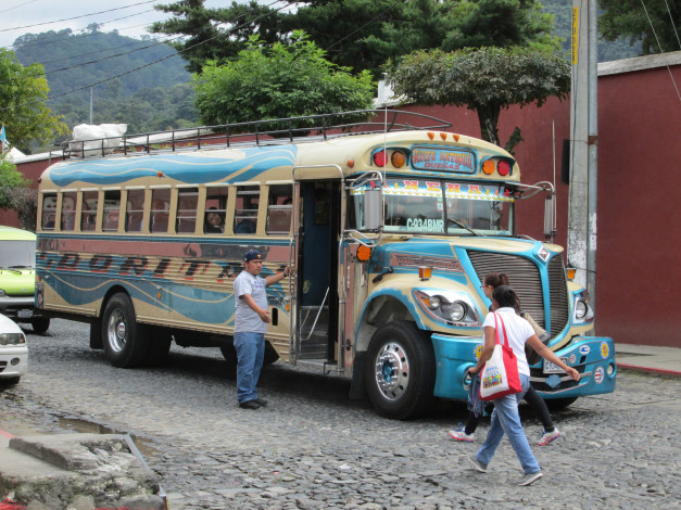 Обои картинки фото автомобили, автобусы, guatemalan, bus, by, stephen, rees, гватемала, школьный, автобус