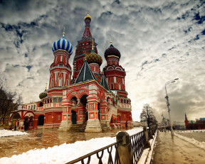 обоя храм, василия, блаженного, города, москва, россия, покровский, собор