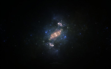 Картинка космос галактики туманности emptiness nebula space звезды бесконечность