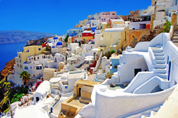 обоя oia, santorini, greece, города, санторини, греция, ия