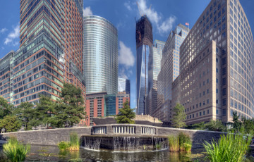 Картинка города нью йорк сша манхеттен всемирный торговый центр панорама