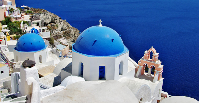 Обои картинки фото oia, santorini, greece, города, санторини, греция, ия