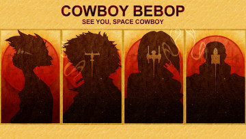обоя аниме, cowboy bebop, ed, jet, spike, корабль, космос, vicious