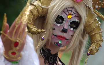 Картинка разное маски +карнавальные+костюмы стиль раскрас девушка праздник макияж лицо