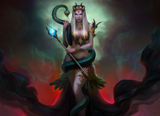 Картинка фэнтези красавицы+и+чудовища змея фэнетзи апрт королева nagin