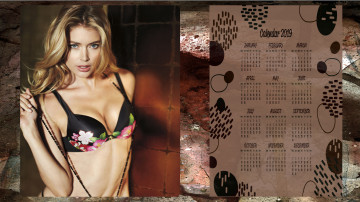 обоя календари, девушки, взгляд, женщина