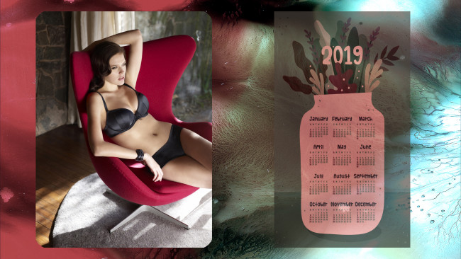 Обои картинки фото календари, девушки, мебель, кресло, женщина