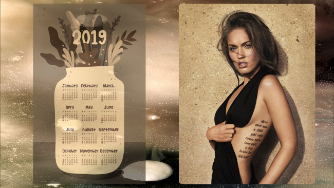 Обои картинки фото календари, девушки, текст, женщина, взгляд