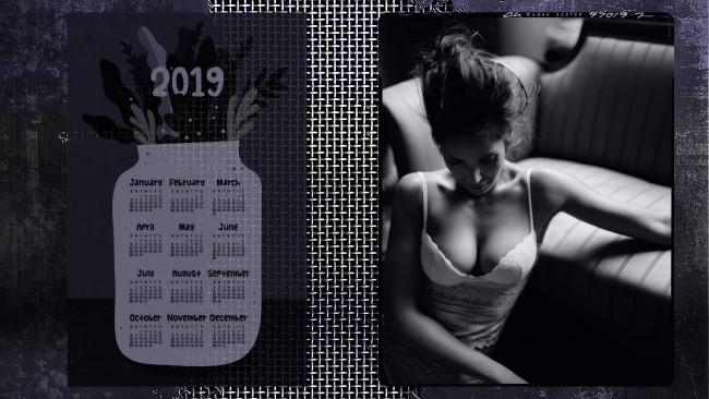 Обои картинки фото календари, девушки, женщина, диван