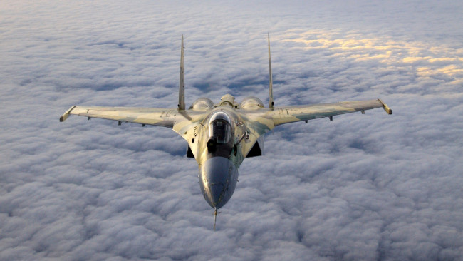 Обои картинки фото авиация, боевые самолёты, су-35