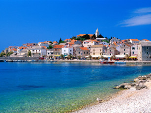 обоя primosten, croatia, города, пейзажи