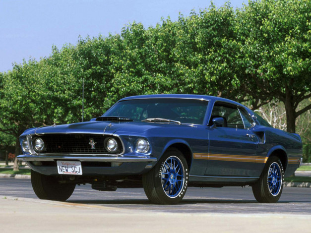 Обои картинки фото mustang, 1969, mach1, автомобили, ford