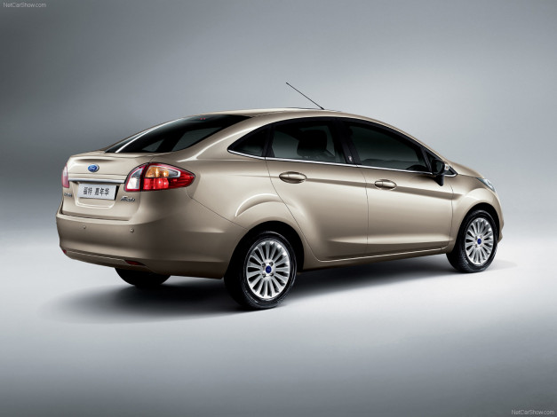 Обои картинки фото ford, fiesta, sedan, 2010, автомобили