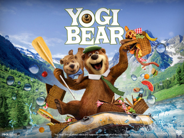 Обои картинки фото медведь, йоги, мультфильмы, yogi, bear