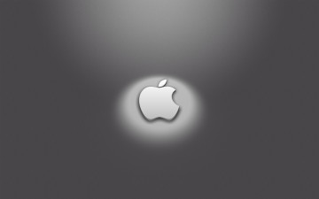 Картинка компьютеры apple яблоко логотип серый