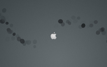 Картинка компьютеры apple яблоко логотип серый