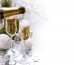 Картинка праздничные угощения бокалы шампанское праздник бутылка