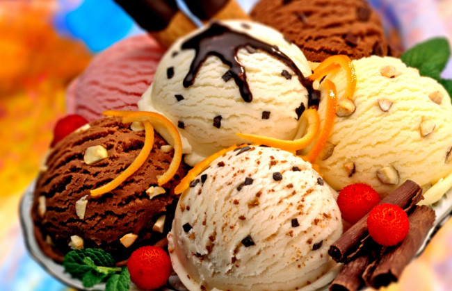 Обои картинки фото еда, мороженое, десерты, шоколад, шарики, цедра