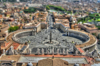 Картинка rome+-+saint+peter города рим +ватикан+ италия панорама собор площадь