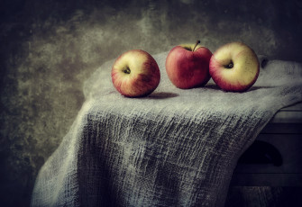 Картинка еда Яблоки ткань яблоки