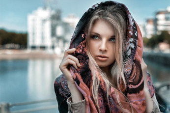 Картинка девушки -unsort+ лица +портреты девушка lods franck взгляд платок блондинка
