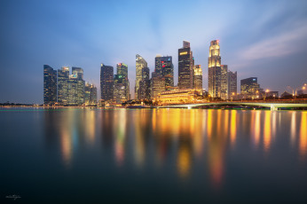 Картинка singapore+city города сингапур+ сингапур небоскребы залив