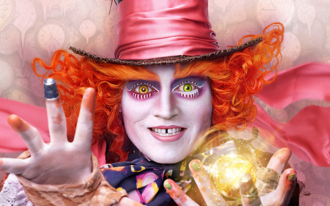 Обои картинки фото кино фильмы, alice through the looking glass, 2016, johnny, depp, mad, hatter, джонни, депп, alice, through, the, looking, glass, алиса, в, зазеркалье