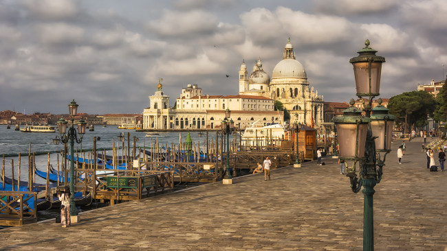 Обои картинки фото basilica di santa maria, города, венеция , италия, простор