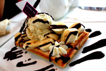 Картинка еда мороженое +десерты вафли