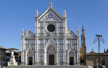 обоя basilica santa croce, города, флоренция , италия, basilica, santa, croce