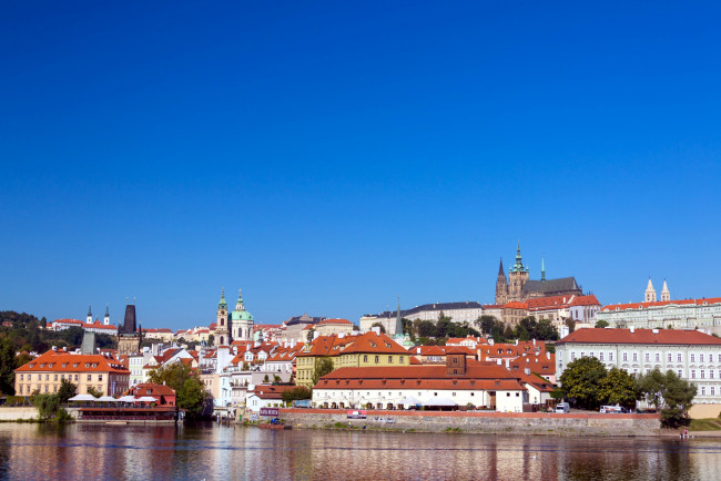 Обои картинки фото города, прага , Чехия, влтава, река